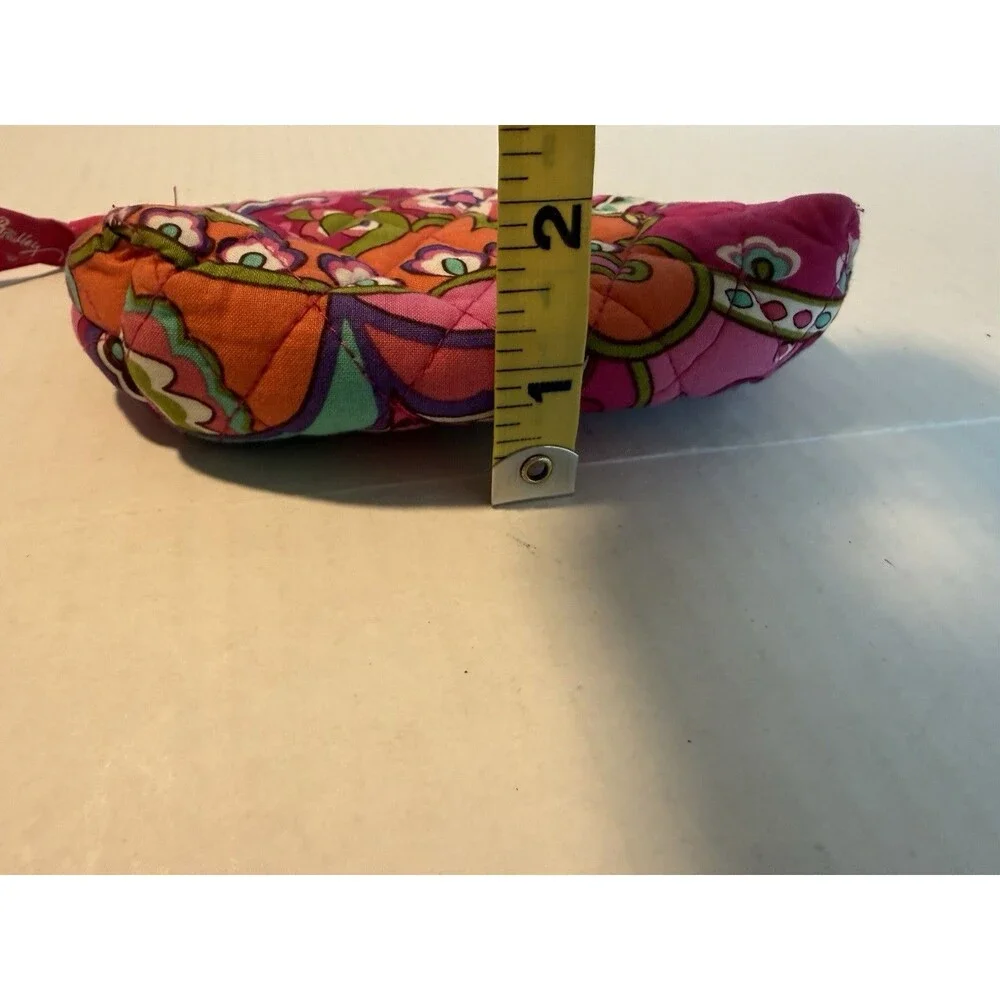 Vera Bradley Set‎ Of Two Makeup Travel Bags Floral Vibrant Quilted Fabric $8 Ea